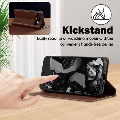 For Google Pixel 10 / 10 Pro LC.IMEEKE L1 Series Frosted Fine Texture PU Phone Case(Brown) - Google Cases by LC.IMEEKE | Online Shopping UK | buy2fix