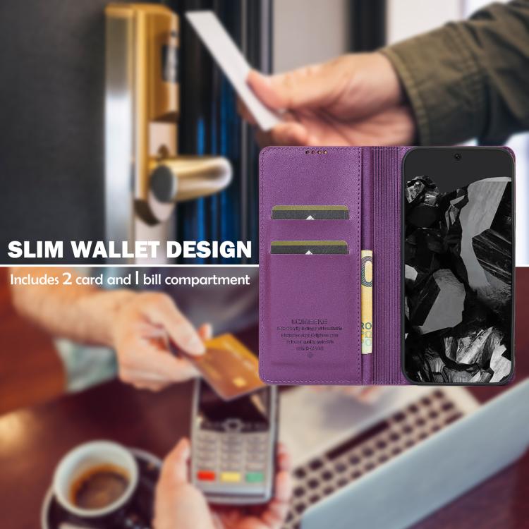 For Google Pixel 10 / 10 Pro LC.IMEEKE L1 Series Frosted Fine Texture PU Phone Case(Purple) - Google Cases by LC.IMEEKE | Online Shopping UK | buy2fix