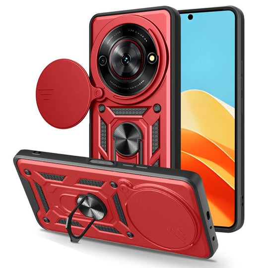 For ZTE nubia Focus / Blade A75 5G Sliding Camera Cover Design TPU+PC Phone Case(Red)