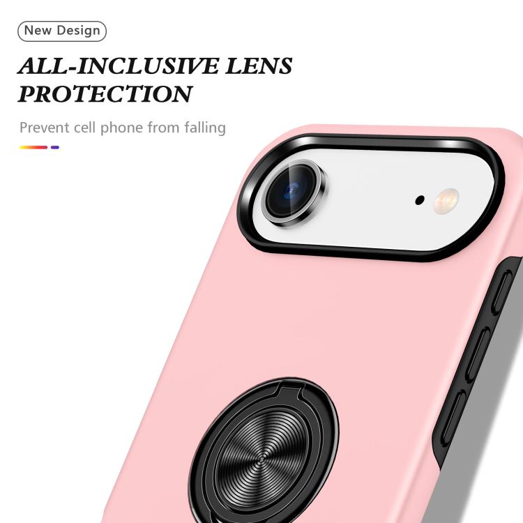 For iPhone Air PC + TPU Magnetic Phone Case with Invisible Ring Holder(Rose Gold) - iPhone Air Cases by buy2fix | Online Shopping UK | buy2fix