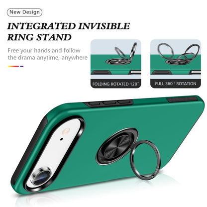 For iPhone Air PC + TPU Magnetic Phone Case with Invisible Ring Holder(Dark Green) - iPhone Air Cases by buy2fix | Online Shopping UK | buy2fix