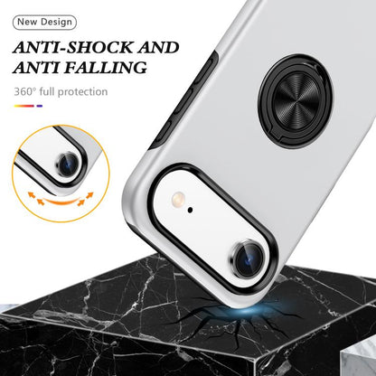For iPhone Air PC + TPU Magnetic Phone Case with Invisible Ring Holder(Silver) - iPhone Air Cases by buy2fix | Online Shopping UK | buy2fix