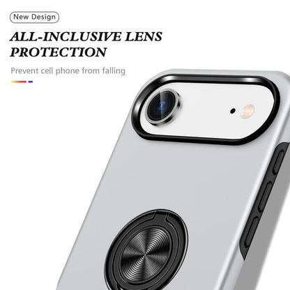 For iPhone Air PC + TPU Magnetic Phone Case with Invisible Ring Holder(Silver) - iPhone Air Cases by buy2fix | Online Shopping UK | buy2fix