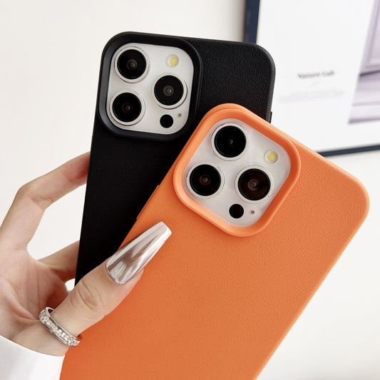 For iPhone 16 Pro Leather Texture TPU Full Coverage Phone Case(Black) by buy2fix