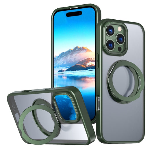 For iPhone 16 Pro Max Wing Series MagSafe Magnetic Ring Holder Phone Case(Green) - iPhone 16 Pro Max Cases by buy2fix | Online Shopping UK | buy2fix