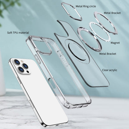 For iPhone 16 Pro Wing Series MagSafe Magnetic Ring Holder Phone Case(Transparent) - iPhone 16 Pro Cases by buy2fix | Online Shopping UK | buy2fix