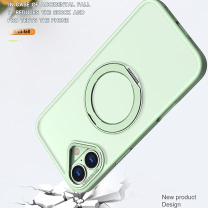 For iPhone 16 Plus Wing Series MagSafe Magnetic Ring Holder Phone Case(Avocado Green) - iPhone 16 Plus Cases by buy2fix | Online Shopping UK | buy2fix