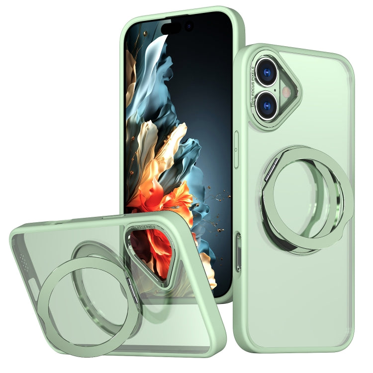 For iPhone 16 Wing Series MagSafe Magnetic Ring Holder Phone Case(Avocado Green) - iPhone 16 Cases by buy2fix | Online Shopping UK | buy2fix