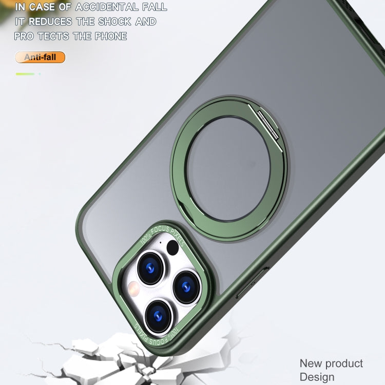 For iPhone 15 Pro Max Wing Series MagSafe Magnetic Ring Holder Phone Case(Green) - iPhone 15 Pro Max Cases by buy2fix | Online Shopping UK | buy2fix