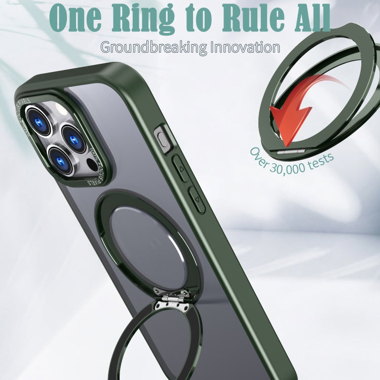 For iPhone 15 Pro Max Wing Series MagSafe Magnetic Ring Holder Phone Case(Green) - iPhone 15 Pro Max Cases by buy2fix | Online Shopping UK | buy2fix