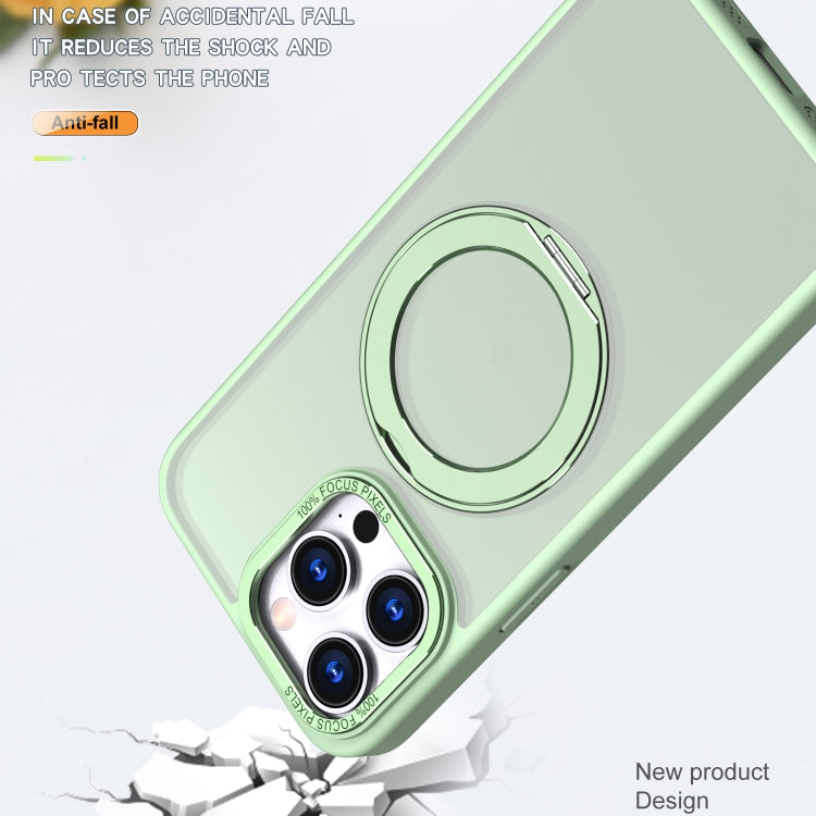 For iPhone 15 Pro Max Wing Series MagSafe Magnetic Ring Holder Phone Case(Avocado Green) - iPhone 15 Pro Max Cases by buy2fix | Online Shopping UK | buy2fix