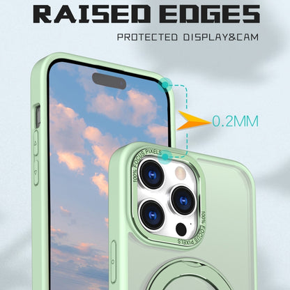 For iPhone 15 Pro Max Wing Series MagSafe Magnetic Ring Holder Phone Case(Avocado Green) - iPhone 15 Pro Max Cases by buy2fix | Online Shopping UK | buy2fix