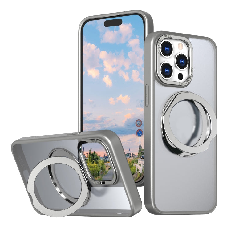 For iPhone 15 Pro Max Wing Series MagSafe Magnetic Ring Holder Phone Case(Titanium Gray) - iPhone 15 Pro Max Cases by buy2fix | Online Shopping UK | buy2fix