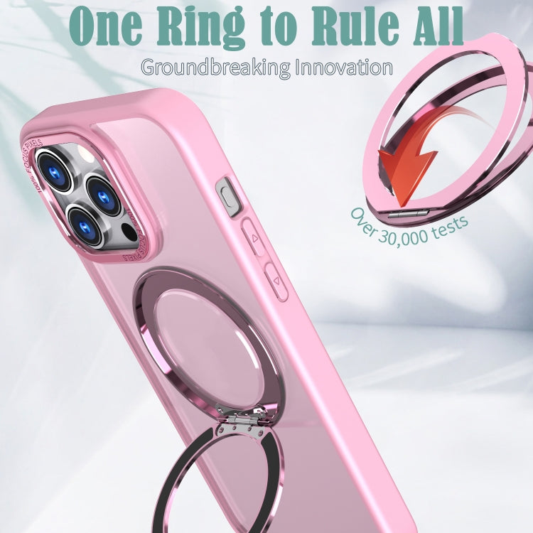 For iPhone 15 Pro Max Wing Series MagSafe Magnetic Ring Holder Phone Case(Pink) - iPhone 15 Pro Max Cases by buy2fix | Online Shopping UK | buy2fix
