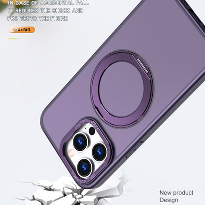 For iPhone 15 Pro Max Wing Series MagSafe Magnetic Ring Holder Phone Case(Dark Purple) - iPhone 15 Pro Max Cases by buy2fix | Online Shopping UK | buy2fix