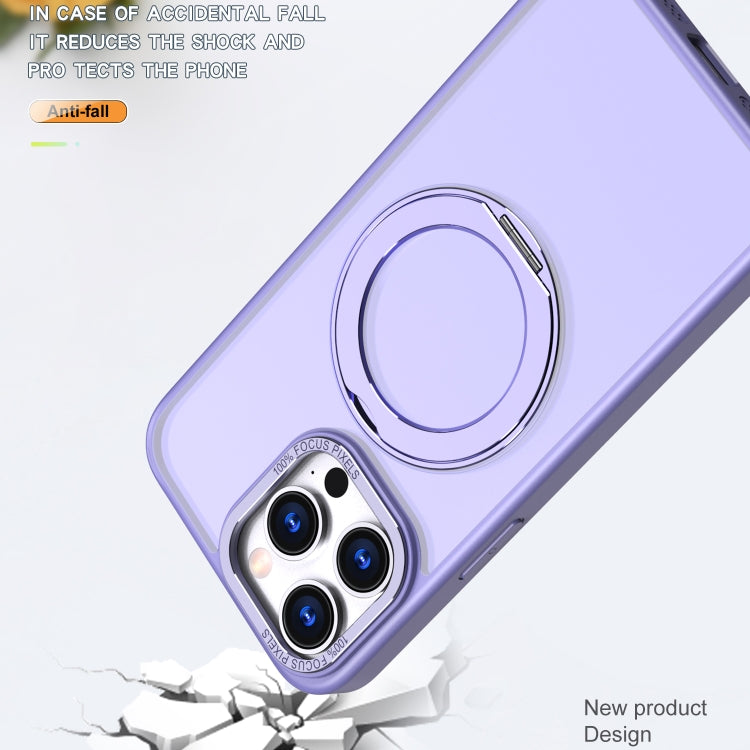 For iPhone 15 Pro Wing Series MagSafe Magnetic Ring Holder Phone Case(Light Purple) - iPhone 15 Pro Cases by buy2fix | Online Shopping UK | buy2fix