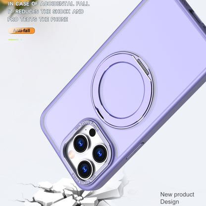 For iPhone 15 Pro Wing Series MagSafe Magnetic Ring Holder Phone Case(Light Purple) - iPhone 15 Pro Cases by buy2fix | Online Shopping UK | buy2fix