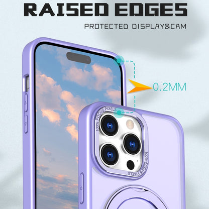 For iPhone 15 Pro Wing Series MagSafe Magnetic Ring Holder Phone Case(Light Purple) - iPhone 15 Pro Cases by buy2fix | Online Shopping UK | buy2fix