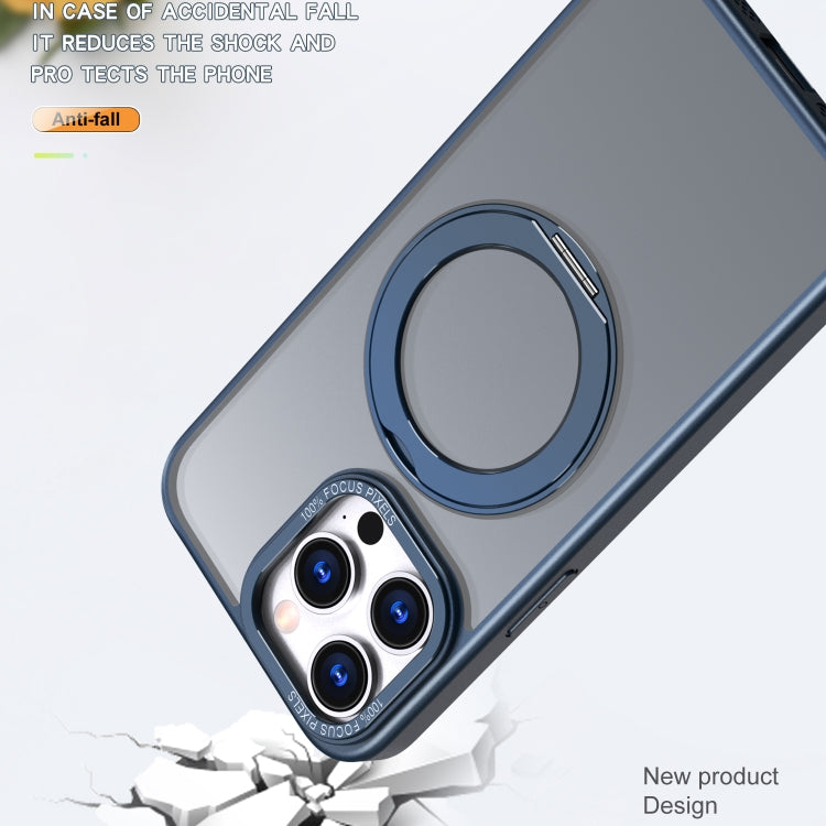 For iPhone 15 Pro Wing Series MagSafe Magnetic Ring Holder Phone Case(Blue) - iPhone 15 Pro Cases by buy2fix | Online Shopping UK | buy2fix