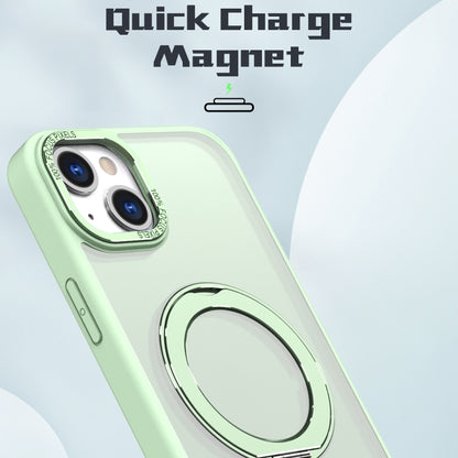 For iPhone 15 Plus Wing Series MagSafe Magnetic Ring Holder Phone Case(Avocado Green) - iPhone 15 Plus Cases by buy2fix | Online Shopping UK | buy2fix