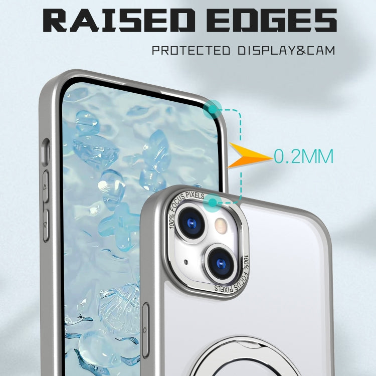 For iPhone 15 Plus Wing Series MagSafe Magnetic Ring Holder Phone Case(Titanium Gray) - iPhone 15 Plus Cases by buy2fix | Online Shopping UK | buy2fix