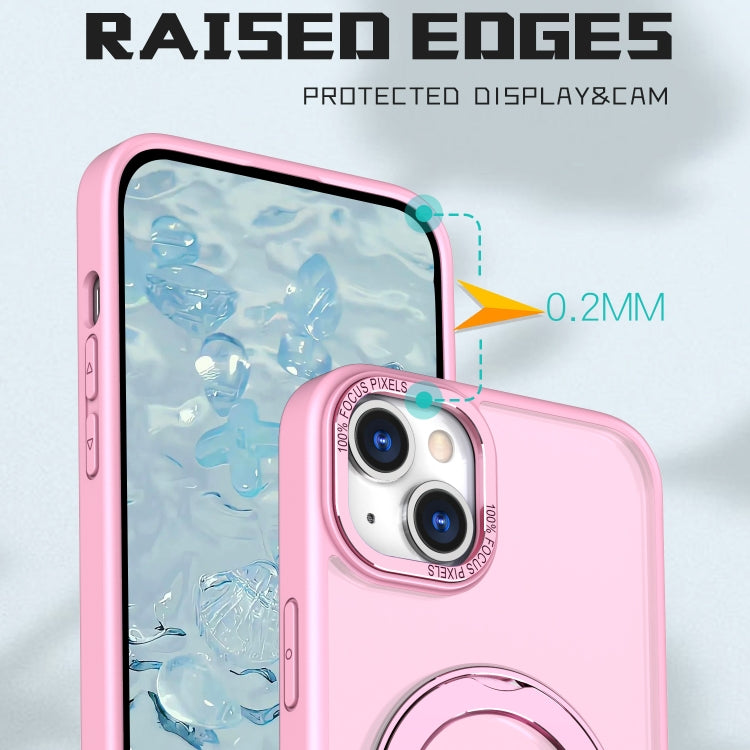For iPhone 15 Plus Wing Series MagSafe Magnetic Ring Holder Phone Case(Pink) - iPhone 15 Plus Cases by buy2fix | Online Shopping UK | buy2fix