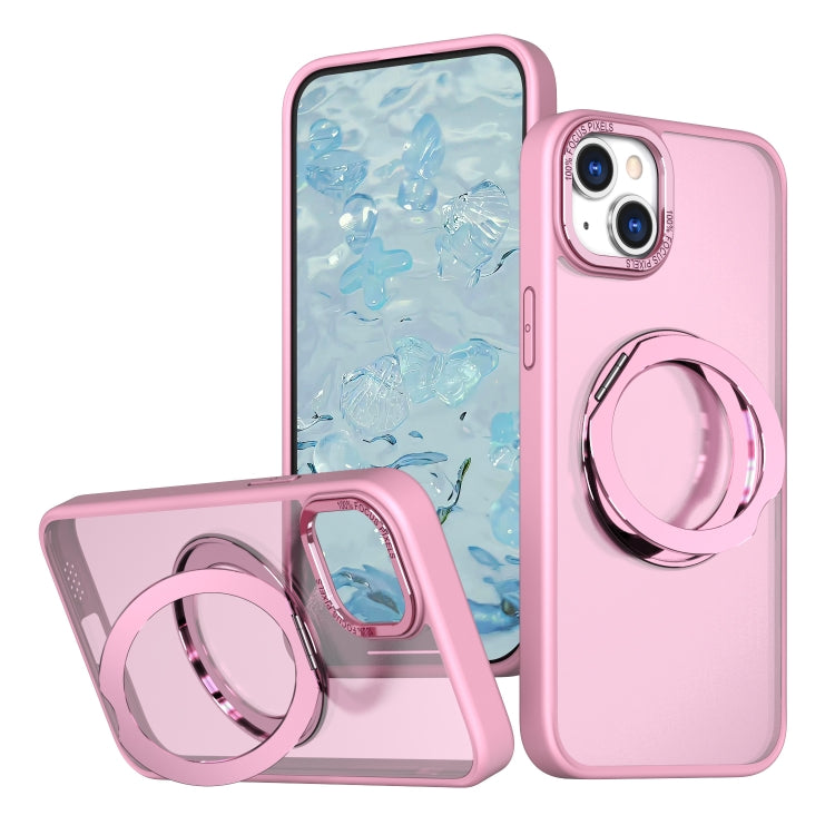 For iPhone 15 Wing Series MagSafe Magnetic Ring Holder Phone Case(Pink) - iPhone 15 Cases by buy2fix | Online Shopping UK | buy2fix