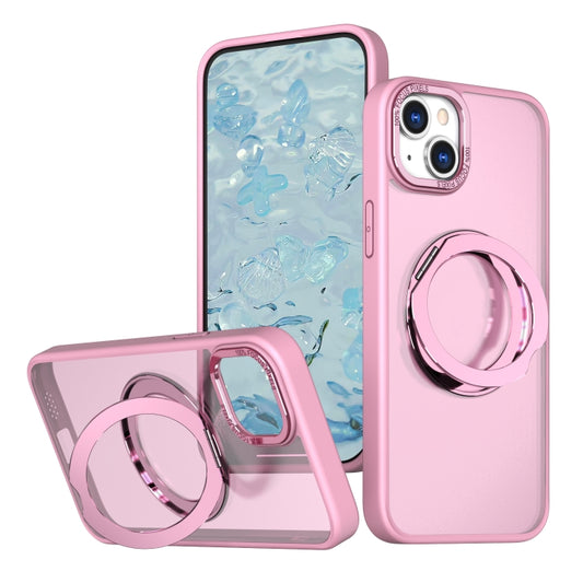 For iPhone 15 Wing Series MagSafe Magnetic Ring Holder Phone Case(Pink) - iPhone 15 Cases by buy2fix | Online Shopping UK | buy2fix