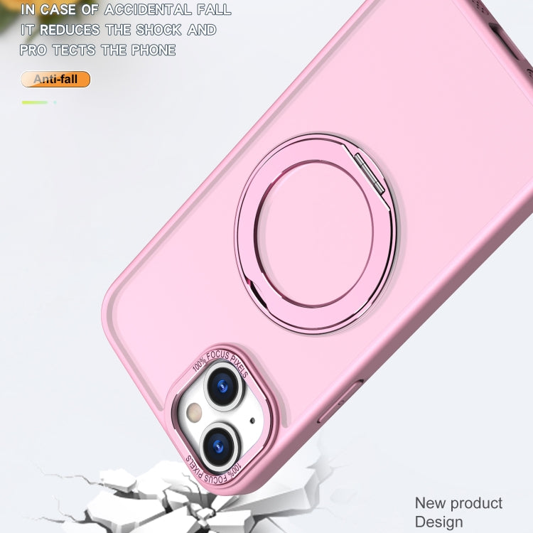 For iPhone 15 Wing Series MagSafe Magnetic Ring Holder Phone Case(Pink) - iPhone 15 Cases by buy2fix | Online Shopping UK | buy2fix