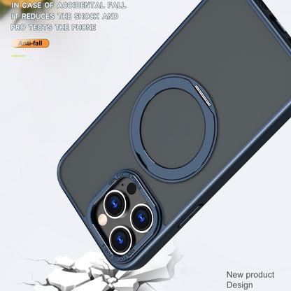 For iPhone 14 Pro Max Wing Series MagSafe Magnetic Ring Holder Phone Case(Blue) - iPhone 14 Pro Max Cases by buy2fix | Online Shopping UK | buy2fix