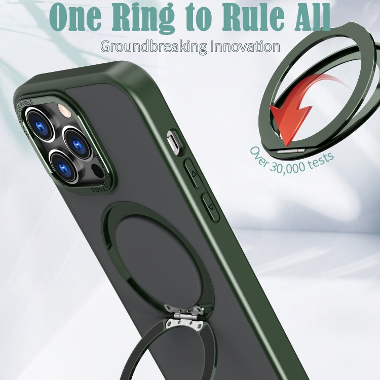 For iPhone 14 Pro Max Wing Series MagSafe Magnetic Ring Holder Phone Case(Green) - iPhone 14 Pro Max Cases by buy2fix | Online Shopping UK | buy2fix
