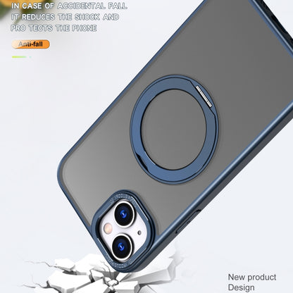 For iPhone 14 Plus Wing Series MagSafe Magnetic Ring Holder Phone Case(Blue) - iPhone 14 Plus Cases by buy2fix | Online Shopping UK | buy2fix