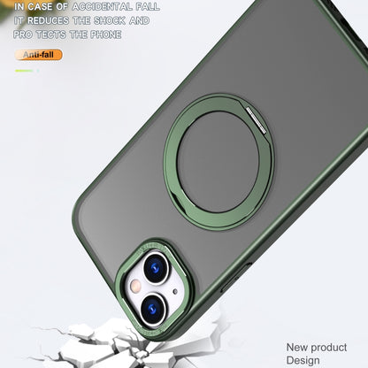 For iPhone 14 Plus Wing Series MagSafe Magnetic Ring Holder Phone Case(Green) - iPhone 14 Plus Cases by buy2fix | Online Shopping UK | buy2fix