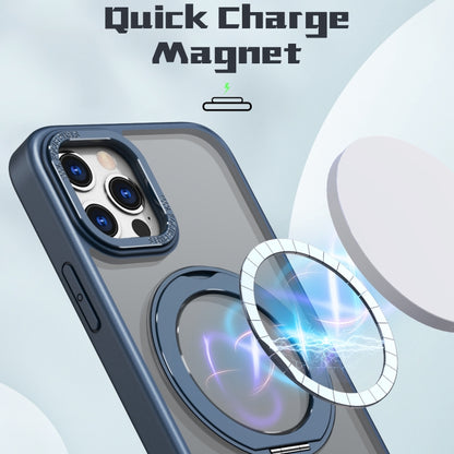For iPhone 13 Pro Max Wing Series MagSafe Magnetic Ring Holder Phone Case(Blue) - iPhone 13 Pro Max Cases by buy2fix | Online Shopping UK | buy2fix