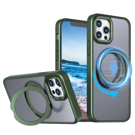 For iPhone 13 Pro Max Wing Series MagSafe Magnetic Ring Holder Phone Case(Green) - iPhone 13 Pro Max Cases by buy2fix | Online Shopping UK | buy2fix