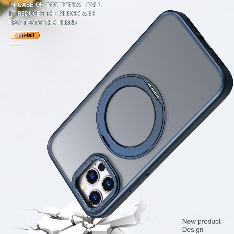 For iPhone 13 Pro Wing Series MagSafe Magnetic Ring Holder Phone Case(Blue) - iPhone 13 Pro Cases by buy2fix | Online Shopping UK | buy2fix
