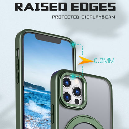 For iPhone 13 Pro Wing Series MagSafe Magnetic Ring Holder Phone Case(Green) - iPhone 13 Pro Cases by buy2fix | Online Shopping UK | buy2fix