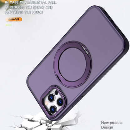 For iPhone 13 Pro Wing Series MagSafe Magnetic Ring Holder Phone Case(Dark Purple) - iPhone 13 Pro Cases by buy2fix | Online Shopping UK | buy2fix