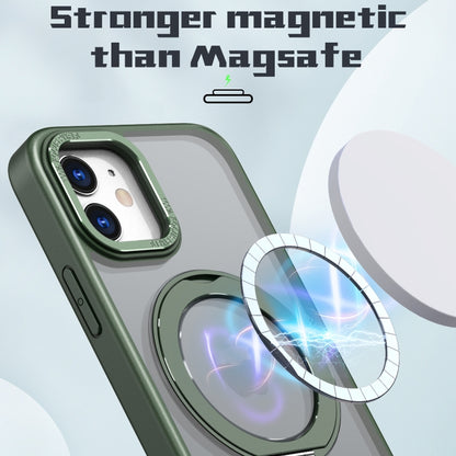 For iPhone 12 Wing Series MagSafe Magnetic Ring Holder Phone Case(Green) - iPhone 12 / 12 Pro Cases by buy2fix | Online Shopping UK | buy2fix