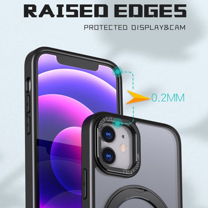 For iPhone 11 Wing Series MagSafe Magnetic Ring Holder Phone Case(Black) - iPhone 11 Cases by buy2fix | Online Shopping UK | buy2fix