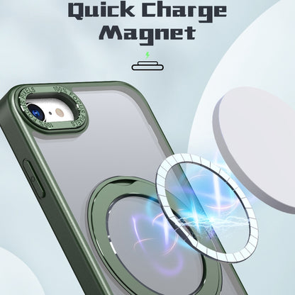 For iPhone SE 2022 / 2020 / 8 / 7 Wing Series MagSafe Magnetic Ring Holder Phone Case(Green) - iPhone SE 2022 / 2020 / 8 / 7 Cases by buy2fix | Online Shopping UK | buy2fix