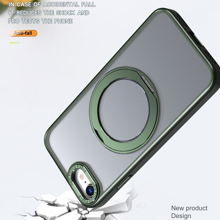 For iPhone SE 2022 / 2020 / 8 / 7 Wing Series MagSafe Magnetic Ring Holder Phone Case(Green) - iPhone SE 2022 / 2020 / 8 / 7 Cases by buy2fix | Online Shopping UK | buy2fix