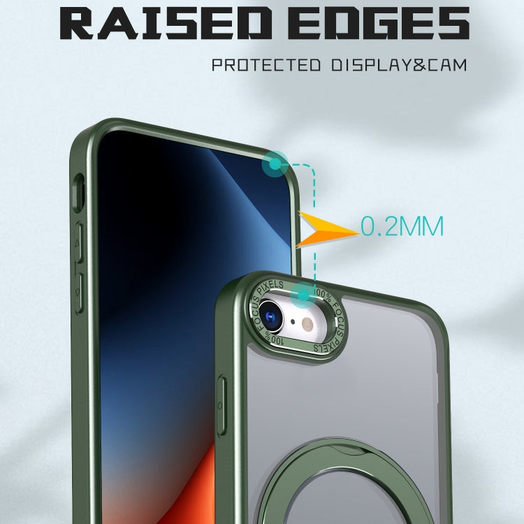 For iPhone SE 2022 / 2020 / 8 / 7 Wing Series MagSafe Magnetic Ring Holder Phone Case(Green) - iPhone SE 2022 / 2020 / 8 / 7 Cases by buy2fix | Online Shopping UK | buy2fix