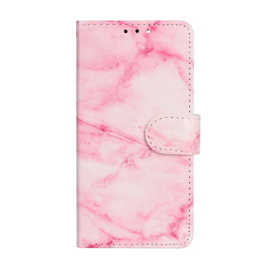 For iPhone 16 Colored Drawing Marble Pattern Leather Phone Case(Pink Marble) by buy2fix