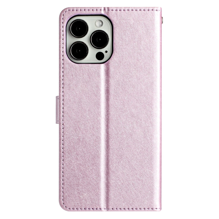 For iPhone 16 Pro Silk Texture Horizontal Flip Leather Phone Case(Rose Pink) - iPhone 16 Pro Cases by buy2fix | Online Shopping UK | buy2fix