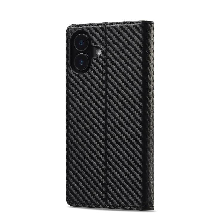 For iPhone 17 LC.IMEEKE Carbon Fiber Leather Phone Case(Vertical Black) - iPhone 17 Cases by LC.IMEEKE | Online Shopping UK | buy2fix
