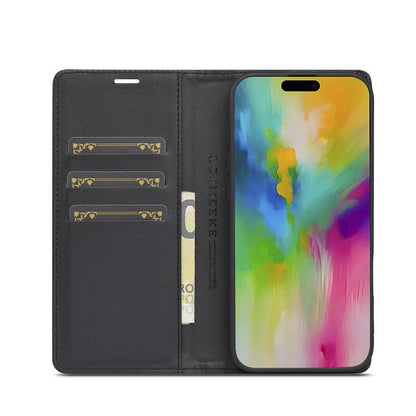 For iPhone 17 LC.IMEEKE Carbon Fiber Leather Phone Case(Horizontal Black) - iPhone 17 Cases by LC.IMEEKE | Online Shopping UK | buy2fix