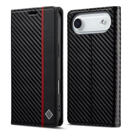 For iPhone 17 Air LC.IMEEKE Carbon Fiber Leather Phone Case(Vertical Black) - iPhone 17 Air Cases by LC.IMEEKE | Online Shopping UK | buy2fix