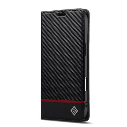 For iPhone 17 Air LC.IMEEKE Carbon Fiber Leather Phone Case(Horizontal Black) - iPhone 17 Air Cases by LC.IMEEKE | Online Shopping UK | buy2fix