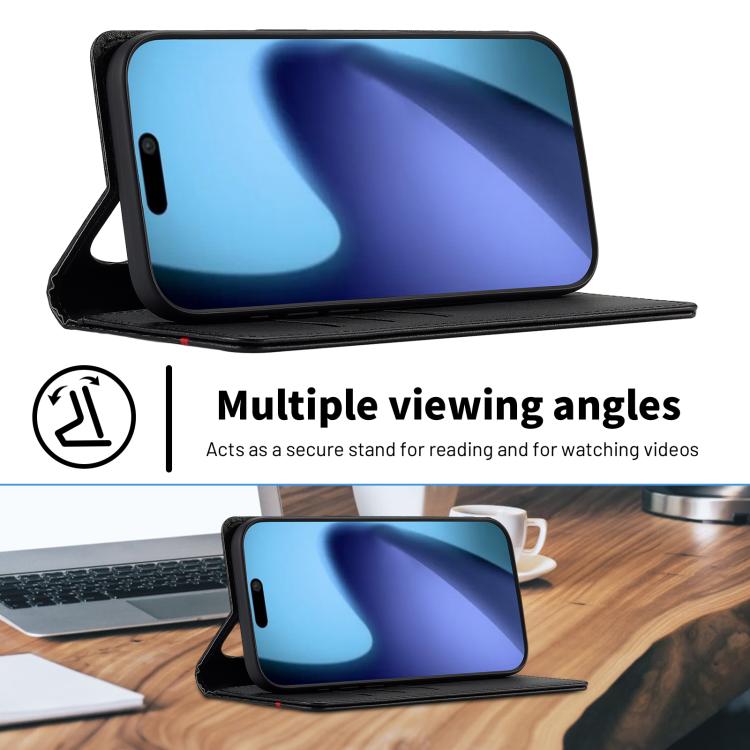 For iPhone 17 Air LC.IMEEKE Carbon Fiber Leather Phone Case(Horizontal Black) - iPhone 17 Air Cases by LC.IMEEKE | Online Shopping UK | buy2fix